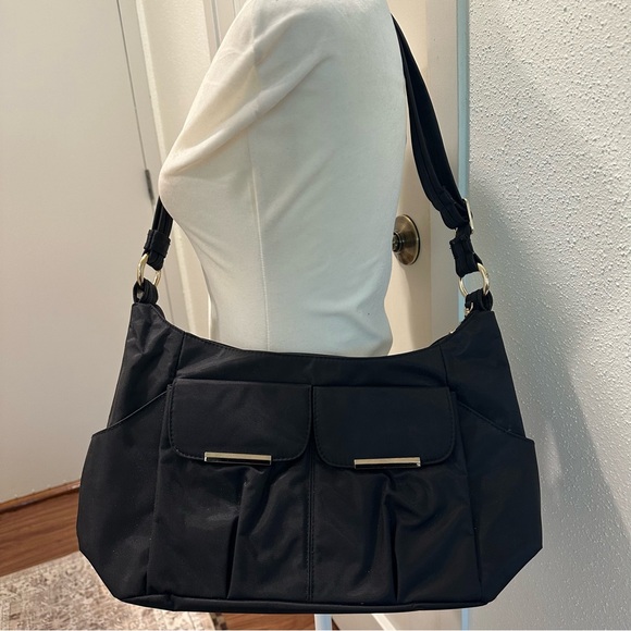 Travelon Handbags - Travelon Large Roomy Black Shoulder Bag with Adjustable Strap Locking Zippers
